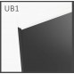 Gloriosa kiiltävä kalvo-ovi UB1 - integroitu valkoinen profiilivedin