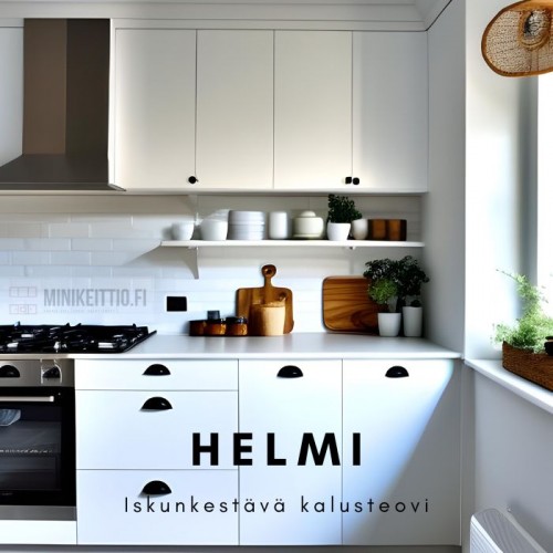 Helmi - maalarin valkoinen, iskunkestävä kalusteovi. Hintalaskuri. 