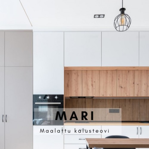 MARI - Valkoinen maalattu MDF Kalusteovi. Hintalaskuri. Kotimainen tuote.