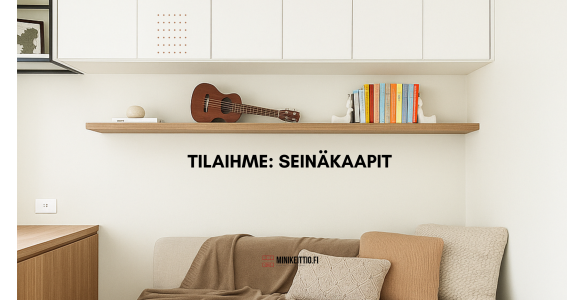 Näin muutat sekavan huoneen toimivaksi tilaksi: Seinäkaapit sohvan tai sängyn yläpuolelle